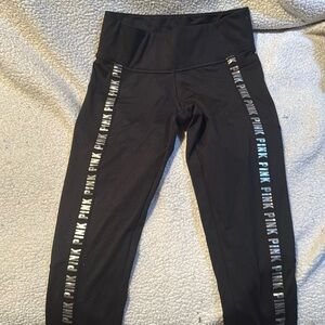 Pink fleece lined leggings